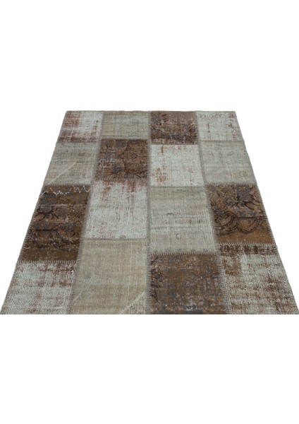 Iskece Kahverengi Eskitme Etnik Modern Desenli Yün Hav Toz Vermez Leke Tutmayan Salon Yolluk Mutfak El Dokuma Halı modelleri