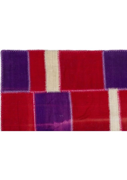 Teselya Pembe Patchwork Etnik Modern Desenli Yün Hav Toz Vermez Leke Tutmayan Salon Yolluk Mutfak El Dokuma Halı fiyatları