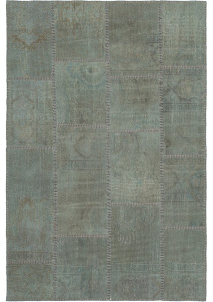 Iskece Gri Eskitme Etnik Modern Desenli Yün Hav Toz Vermez Leke Tutmayan Salon Yolluk Mutfak El Dokuma Halı