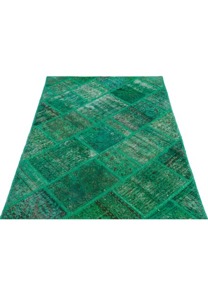 Iskece Yeşil Eskitme Etnik Modern Desenli Yün Hav Toz Vermez Leke Tutmayan Salon Yolluk Mutfak El Dokuma Halı fiyatları