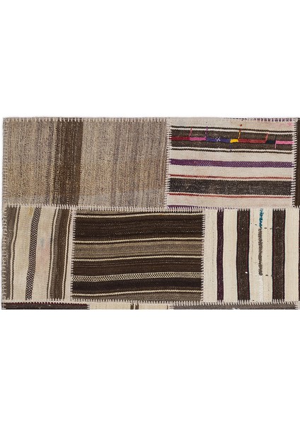 Teselya Bej Çizgili Etnik Modern Desenli Yün Hav Toz Vermez Leke Tutmayan Salon Yolluk Mutfak El Dokuma Halı fiyatları