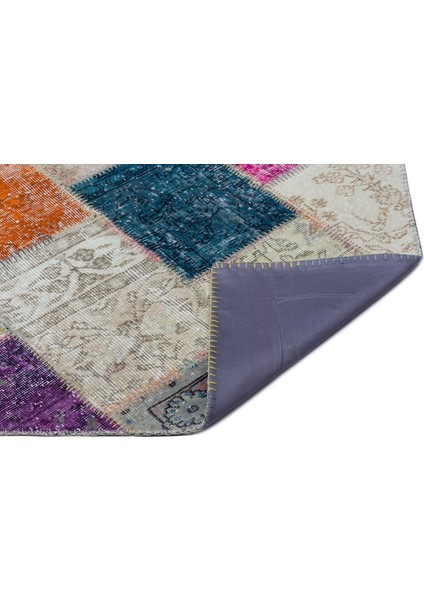 Iskece Bej Patchwork Etnik Modern Desenli Yün Hav Toz Vermez Leke Tutmayan Salon Yolluk Mutfak El Dokuma Halı fiyatları