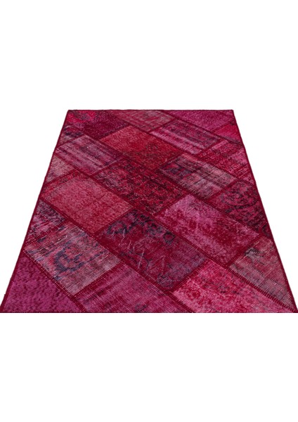 Iskece Kırmızı Eskitme Etnik Modern Desenli Yün Hav Toz Vermez Leke Tutmayan Salon Yolluk Mutfak El Dokuma Halı modelleri