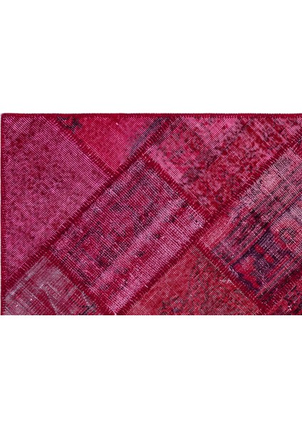 Iskece Kırmızı Eskitme Etnik Modern Desenli Yün Hav Toz Vermez Leke Tutmayan Salon Yolluk Mutfak El Dokuma Halı indirimleri