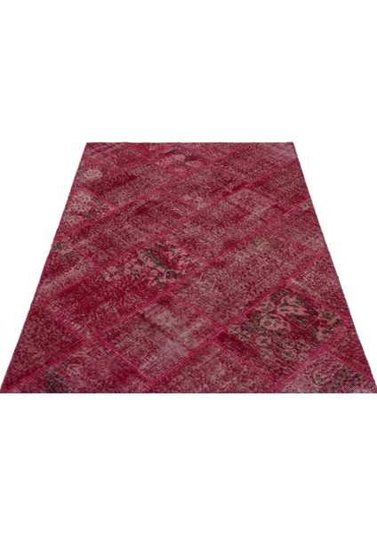 Iskece Kırmızı Eskitme Etnik Modern Desenli Yün Hav Toz Vermez Leke Tutmayan Salon Yolluk Mutfak El Dokuma Halı modelleri