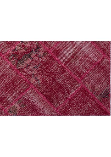 Iskece Kırmızı Eskitme Etnik Modern Desenli Yün Hav Toz Vermez Leke Tutmayan Salon Yolluk Mutfak El Dokuma Halı fırsatları