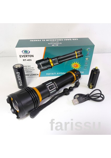 RT-453 50W 1000 Lumen 4800 Mah 1-1,5 Km Menzilli Sarjli El Feneri fiyatları
