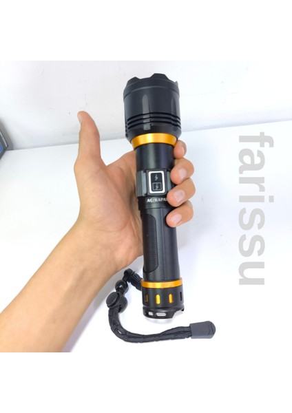 RT-453 50W 1000 Lumen 4800 Mah 1-1,5 Km Menzilli Sarjli El Feneri fırsatları