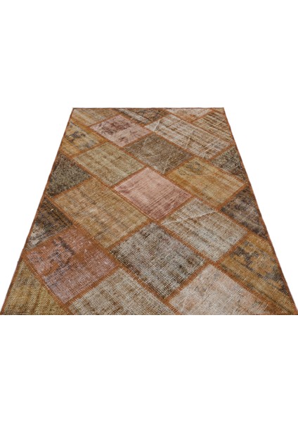 Iskece Kahverengi Eskitme Etnik Modern Desenli Yün Hav Toz Vermez Leke Tutmayan Salon Yolluk Mutfak El Dokuma Halı modelleri