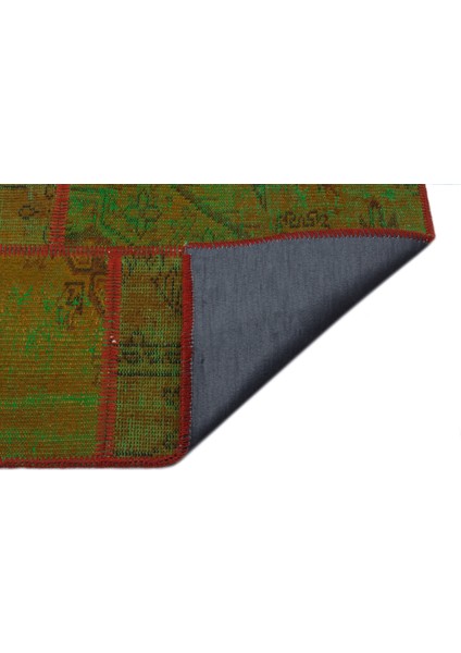 Iskece Yeşil Eskitme Etnik Modern Desenli Yün Hav Toz Vermez Leke Tutmayan Salon Yolluk Mutfak El Dokuma Halı fiyatları