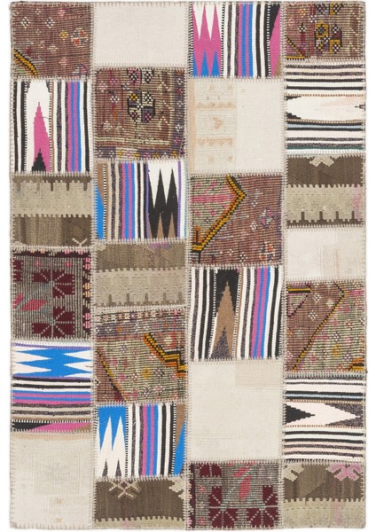 Atina Pembe Eskitme Yün Modern Desenli Yün Hav Toz Vermez Leke Tutmayan Salon Yolluk Mutfak El Dokuma Halı