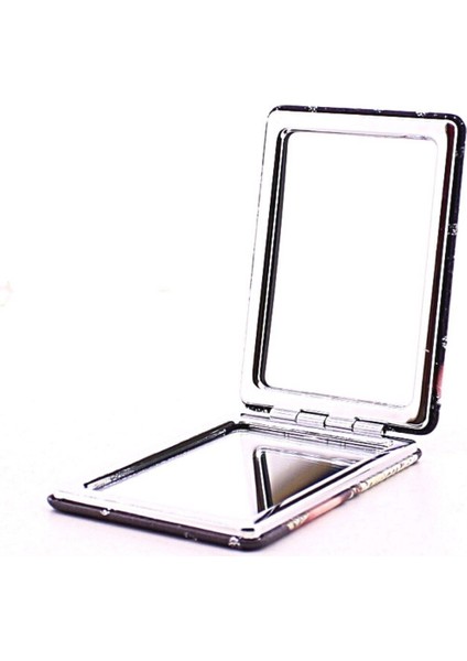 Işıltılı Yapraklar Sonbahar Sevgi Ağacı Temalı Katlanabilir büyüteçli Mini Cep Makyaj Aynası Mavi fiyatları