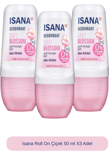 Roll On Çiçek 50 ml X 3 Adet