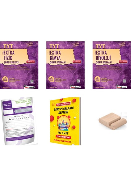 Kafadengi Tyt Extra Fizik Kimya Biyoloji Soru Bankası Sayısal Set+ Planlama Defteri+ Telefon Tutucu