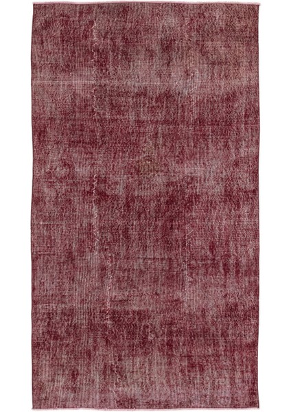 Atina Kırmızı Eskitme Yün Modern Desenli Yün Hav Toz Vermez Leke Tutmayan Salon Yolluk Mutfak El Dokuma Halı