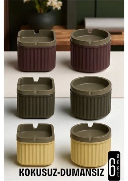 Kokusuz Dumansız Küllük - 6 Li Küllük Seti Kafe Küllüğü Restoran Küllüğü Masaüstü Küllük fiyatları