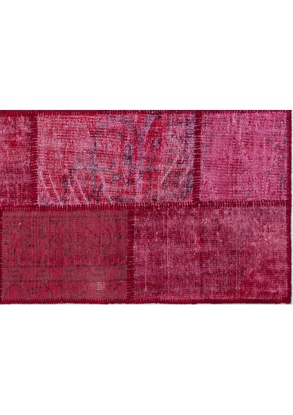 Iskece Kırmızı Eskitme Etnik Modern Desenli Yün Hav Toz Vermez Leke Tutmayan Salon Yolluk Mutfak El Dokuma Halı fırsatları