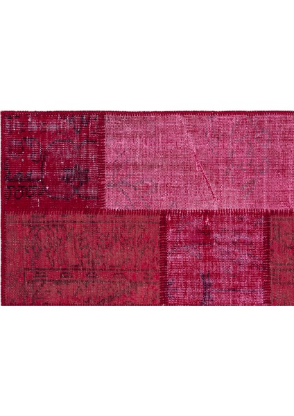 Iskece Kırmızı Eskitme Etnik Modern Desenli Yün Hav Toz Vermez Leke Tutmayan Salon Yolluk Mutfak El Dokuma Halı indirimleri