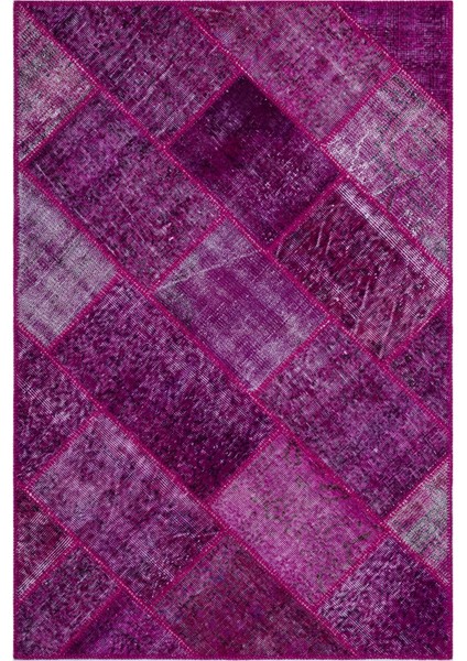 Iskece Pembe Eskitme Etnik Modern Desenli Yün Hav Toz Vermez Leke Tutmayan Salon Yolluk Mutfak El Dokuma Halı