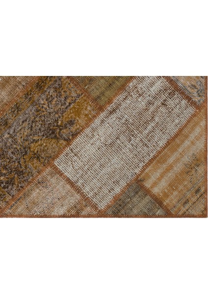 Iskece Kahverengi Eskitme Etnik Modern Desenli Yün Hav Toz Vermez Leke Tutmayan Salon Yolluk Mutfak El Dokuma Halı fırsatları