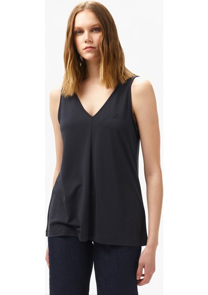 Kadın Siyah Regular Fit T-Shirt 55V702T.0TB