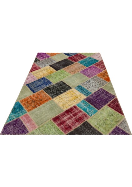 Iskece Bej Patchwork Etnik Modern Desenli Yün Hav Toz Vermez Leke Tutmayan Salon Yolluk Mutfak El Dokuma Halı modelleri