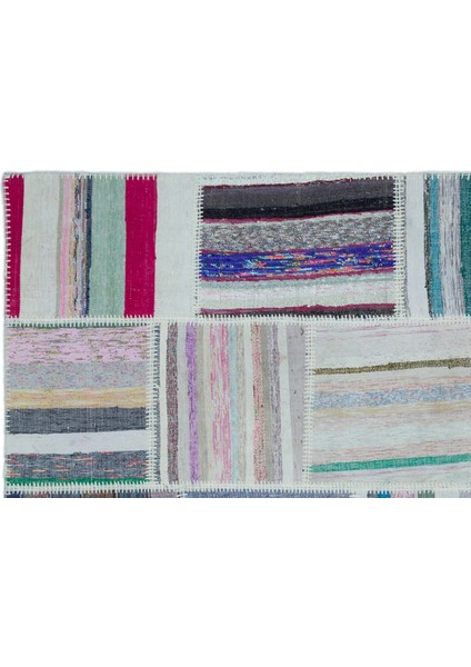 Teselya Bej Çizgili Etnik Modern Desenli Yün Hav Toz Vermez Leke Tutmayan Salon Yolluk Mutfak El Dokuma Halı fırsatları