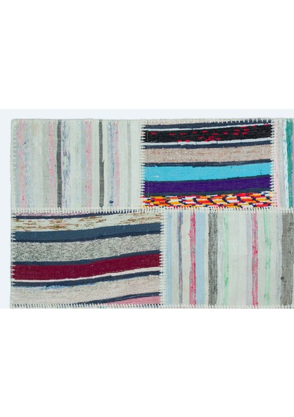 Teselya Bej Çizgili Etnik Modern Desenli Yün Hav Toz Vermez Leke Tutmayan Salon Yolluk Mutfak El Dokuma Halı fırsatları