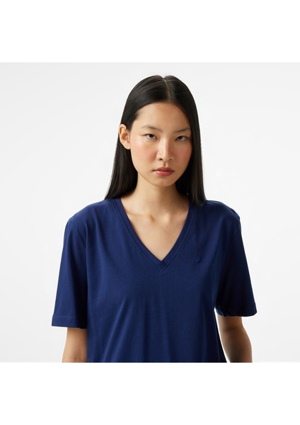 Kadın Lacivert Regular Fit T-Shirt 55V123T.4JN fırsatları