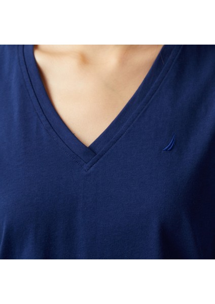 Kadın Lacivert Regular Fit T-Shirt 55V123T.4JN indirimleri