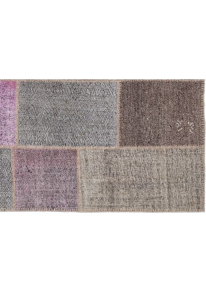 Teselya Pembe Patchwork Etnik Modern Desenli Yün Hav Toz Vermez Leke Tutmayan Salon Yolluk Mutfak El Dokuma Halı indirimleri