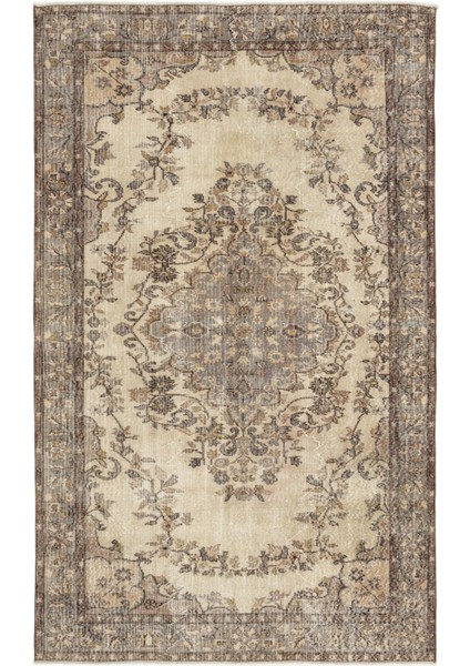 Atina Bej Eskitme Yün Modern Desenli Yün Hav Toz Vermez Leke Tutmayan Salon Yolluk Mutfak El Dokuma Halı