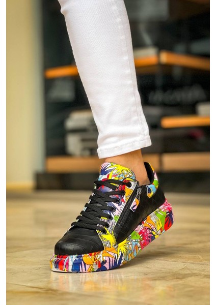 Kb-02 Bağcıklı Crocodile Siyah Kırmızı Günlük Erkek Ayakkabı fiyatları