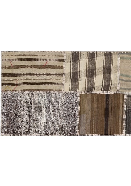 Teselya Bej Çizgili Etnik Modern Desenli Yün Hav Toz Vermez Leke Tutmayan Salon Yolluk Mutfak El Dokuma Halı fiyatları