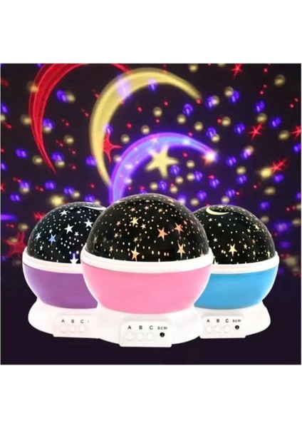 Dönen Star Master Renkli Yıldızlı Gökyüzü Projeksiyon Gece Lambası modelleri
