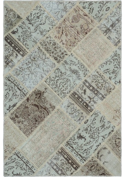 Iskece Bej Eskitme Etnik Modern Desenli Yün Hav Toz Vermez Leke Tutmayan Salon Yolluk Mutfak El Dokuma Halı