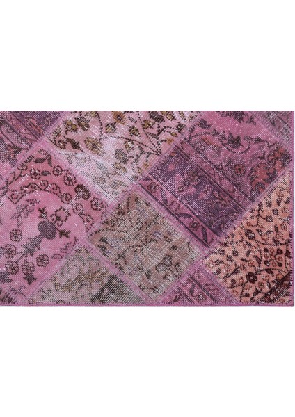 Iskece Pembe Eskitme Etnik Modern Desenli Yün Hav Toz Vermez Leke Tutmayan Salon Yolluk Mutfak El Dokuma Halı fırsatları