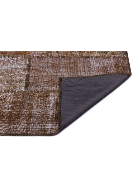 Iskece Kahverengi Eskitme Etnik Modern Desenli Yün Hav Toz Vermez Leke Tutmayan Salon Yolluk Mutfak El Dokuma Halı fiyatları