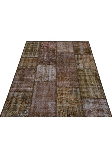 Iskece Kahverengi Eskitme Etnik Modern Desenli Yün Hav Toz Vermez Leke Tutmayan Salon Yolluk Mutfak El Dokuma Halı modelleri