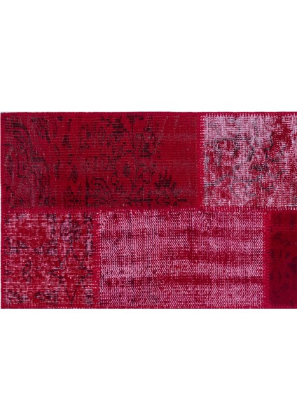 Iskece Kırmızı Eskitme Etnik Modern Desenli Yün Hav Toz Vermez Leke Tutmayan Salon Yolluk Mutfak El Dokuma Halı indirimleri