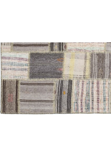 Teselya Bej Çizgili Etnik Modern Desenli Yün Hav Toz Vermez Leke Tutmayan Salon Yolluk Mutfak El Dokuma Halı fırsatları