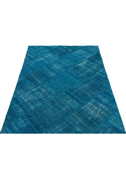 Iskece Mavi Eskitme Etnik Modern Desenli Yün Hav Toz Vermez Leke Tutmayan Salon Yolluk Mutfak El Dokuma Halı modelleri