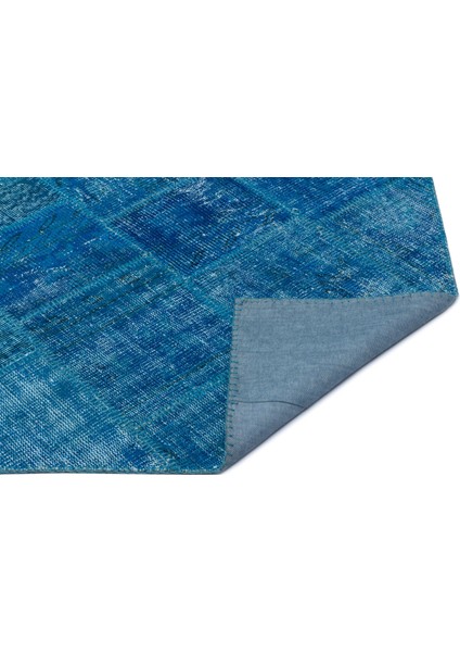 Iskece Turkuaz Eskitme Etnik Modern Desenli Yün Hav Toz Vermez Leke Tutmayan Salon Yolluk Mutfak El Dokuma Halı fiyatları