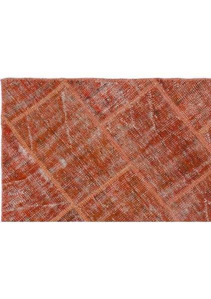 Iskece Turuncu Eskitme Etnik Modern Desenli Yün Hav Toz Vermez Leke Tutmayan Salon Yolluk Mutfak El Dokuma Halı indirimleri