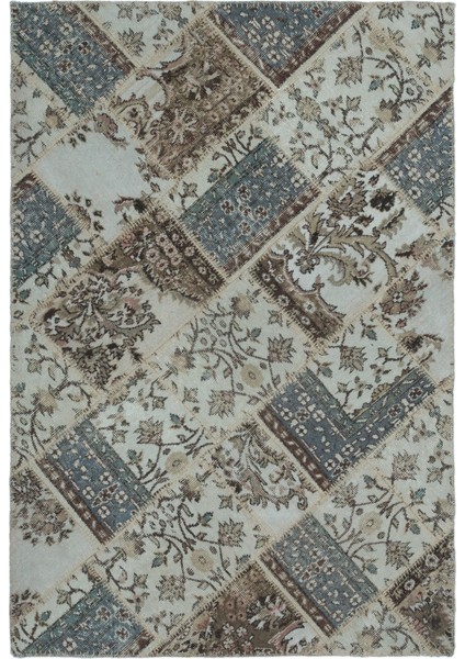 Iskece Bej Eskitme Etnik Modern Desenli Yün Hav Toz Vermez Leke Tutmayan Salon Yolluk Mutfak El Dokuma Halı