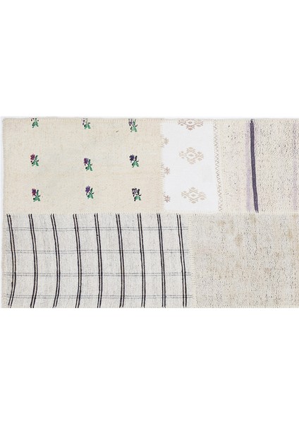 Bej Patchwork Etnik Modern Desenli Yün Hav Toz Vermez Leke Tutmayan Salon Yolluk Mutfak El Dokuma Halı fiyatları
