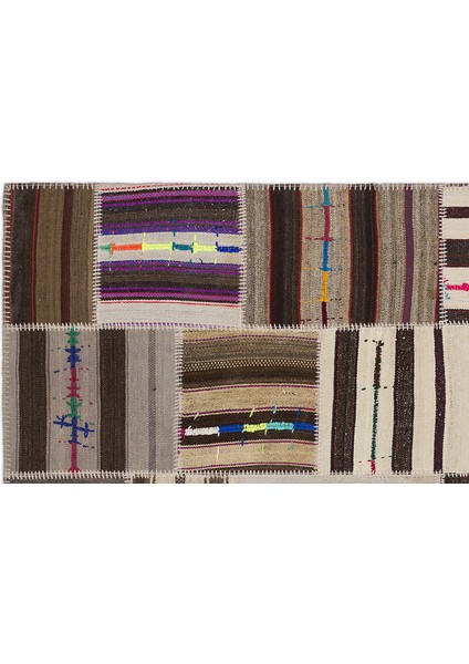 Teselya Bej Çizgili Etnik Modern Desenli Yün Hav Toz Vermez Leke Tutmayan Salon Yolluk Mutfak El Dokuma Halı fiyatları