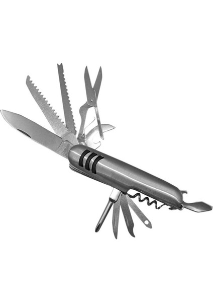 11 Fonksiyonlu Krom(Paslanmaz) Isviçre Çakısı - AISI316 - Gümüş Gri indirimleri