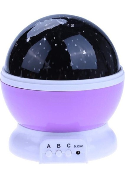 Star Master Dönen Yıldızlı Gökyüzü Projeksiyon Gece Lambası Mor fiyatları