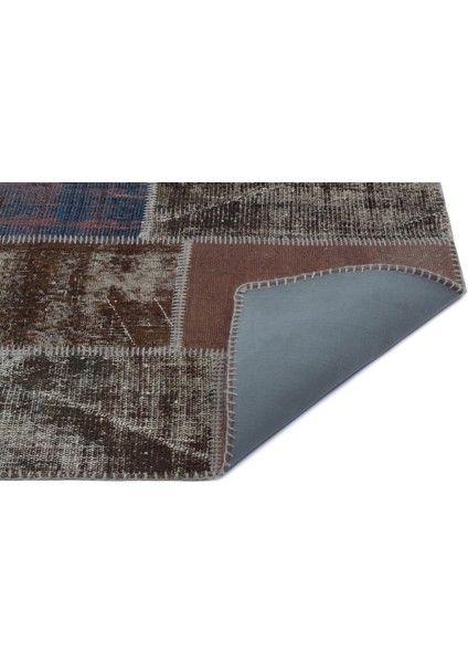 Iskece Kahverengi Eskitme Etnik Modern Desenli Yün Hav Toz Vermez Leke Tutmayan Salon Yolluk Mutfak El Dokuma Halı fiyatları